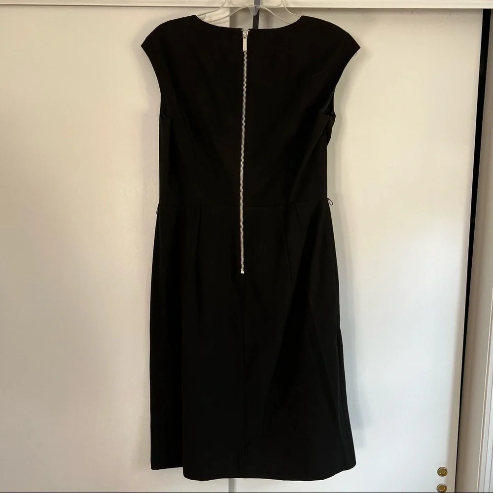 NWT Michael Kors Black Sheath Dress with Belt, Size 8 - Picture 4 of 7